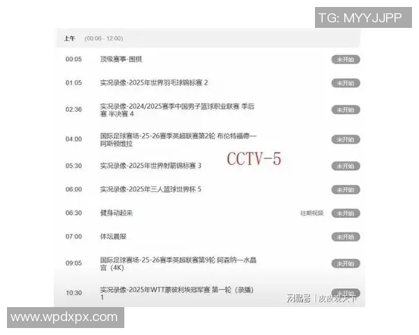 CCTV1直播表全面升级：精准赛事安排，优化用户体验